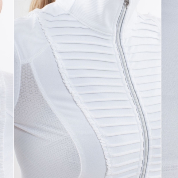 Lululemon Run: Your Heart Out Pullover. Thumbholes. White. Size 10. - Picture 3 of 13